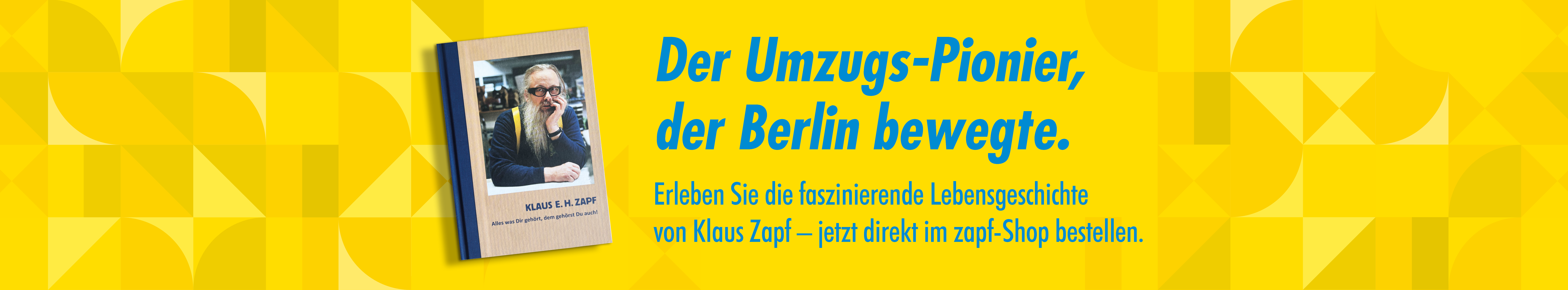 Biographie vom Gründer Klaus E.H. Zapf - Titel und Link zum Shop